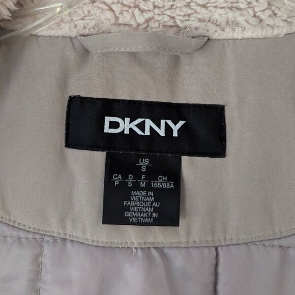 DKNY Anorak Coat faux fur hooded - Picture 5 of 6